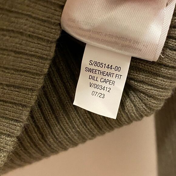 NWT Old Navy Sweater womens Sz XL green Sweetheart fit Ribbed Long Sleeve - Picture 7 of 7